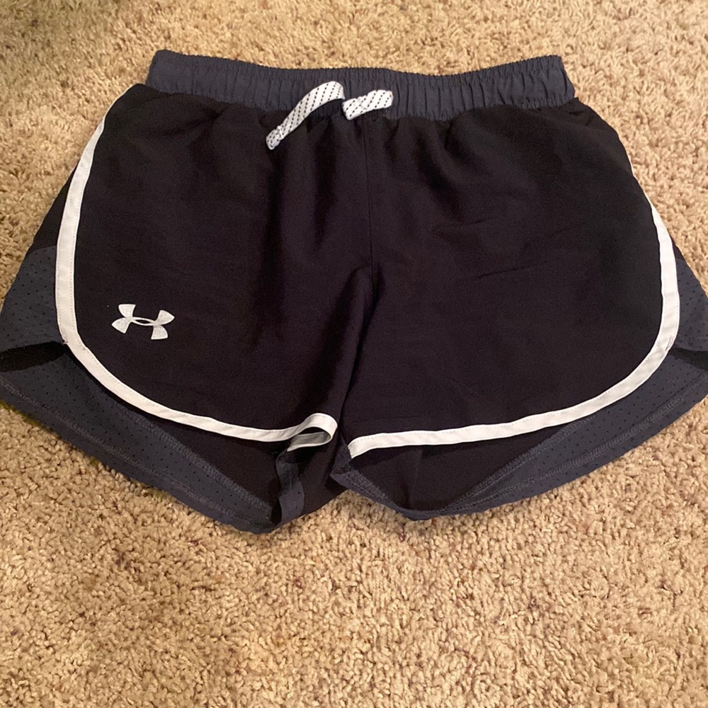 kids black under armor shorts